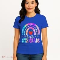 Hello Sixth Grade Back To School 6Th Grade Squad Teacher Great Gift Women's T-Shirt thumb 4