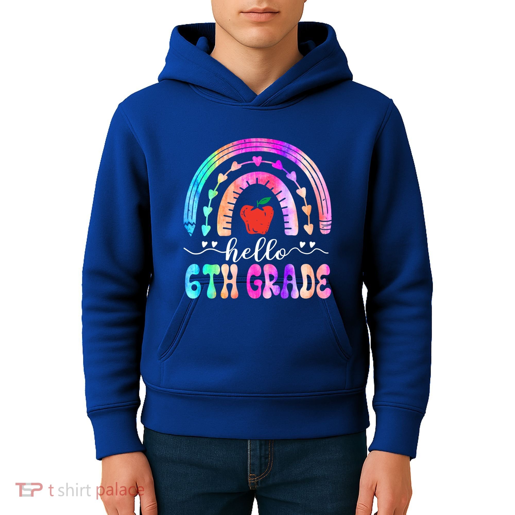 Hello Sixth Grade Back To School 6Th Grade Squad Teacher Great Gift Kids Hoodie