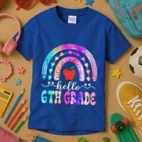 Hello Sixth Grade Back To School 6Th Grade Squad Teacher Great Gift Kids T-Shirt thumb 3
