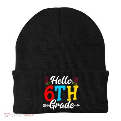 Hello Sixth Grade Happy First Day Of School Student Great Gift Beanie