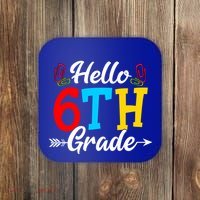 Hello Sixth Grade Happy First Day Of School Student Great Gift Coaster thumb 0