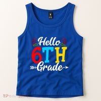 Hello Sixth Grade Happy First Day Of School Student Great Gift Tank Top thumb 2