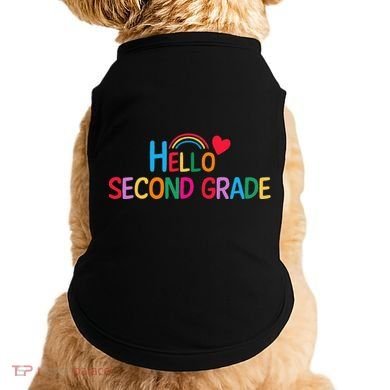 Hello Second Grade Team 2nd Grade Back To School Teacher Doggie Tank