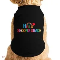 Hello Second Grade Team 2nd Grade Back To School Teacher Doggie Tank thumb 0
