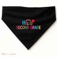 Hello Second Grade Team 2nd Grade Back To School Teacher USA-Made Doggie Bandana thumb 0