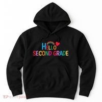 Hello Second Grade Team 2nd Grade Back To School Teacher Hoodie thumb 0