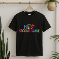 Hello Second Grade Team 2nd Grade Back To School Teacher T-Shirt thumb 2