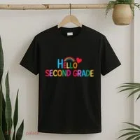 Hello Second Grade Team 2nd Grade Back To School Teacher T-Shirt thumb 2