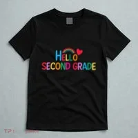 Hello Second Grade Team 2nd Grade Back To School Teacher T-Shirt thumb 5