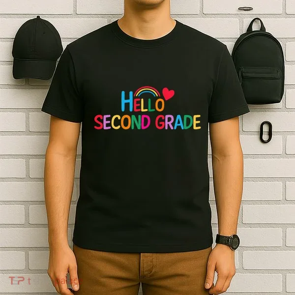 Hello Second Grade Team 2nd Grade Back To School Teacher T-Shirt