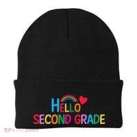Hello Second Grade Team 2nd Grade Back To School Teacher Beanie thumb 0