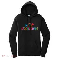Hello Second Grade Team 2nd Grade Back To School Teacher Women's Hoodie thumb 0