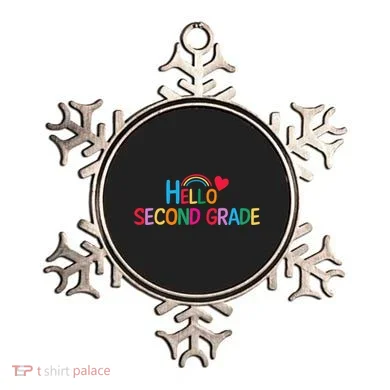 Hello Second Grade Team 2nd Grade Back To School Teacher Ornament
