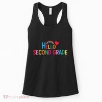 Hello Second Grade Team 2nd Grade Back To School Teacher Women's Tank Top thumb 0