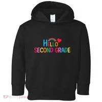 Hello Second Grade Team 2nd Grade Back To School Teacher Toddler Hoodie thumb 0
