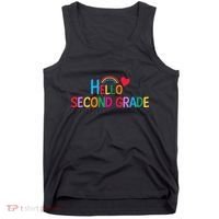 Hello Second Grade Team 2nd Grade Back To School Teacher Tank Top thumb 0