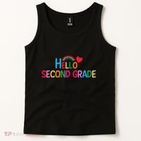 Hello Second Grade Team 2nd Grade Back To School Teacher Tank Top thumb 2