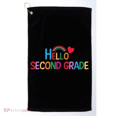 Hello Second Grade Team 2nd Grade Back To School Teacher Golf Towel