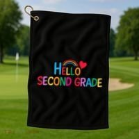 Hello Second Grade Team 2nd Grade Back To School Teacher Golf Towel thumb 1
