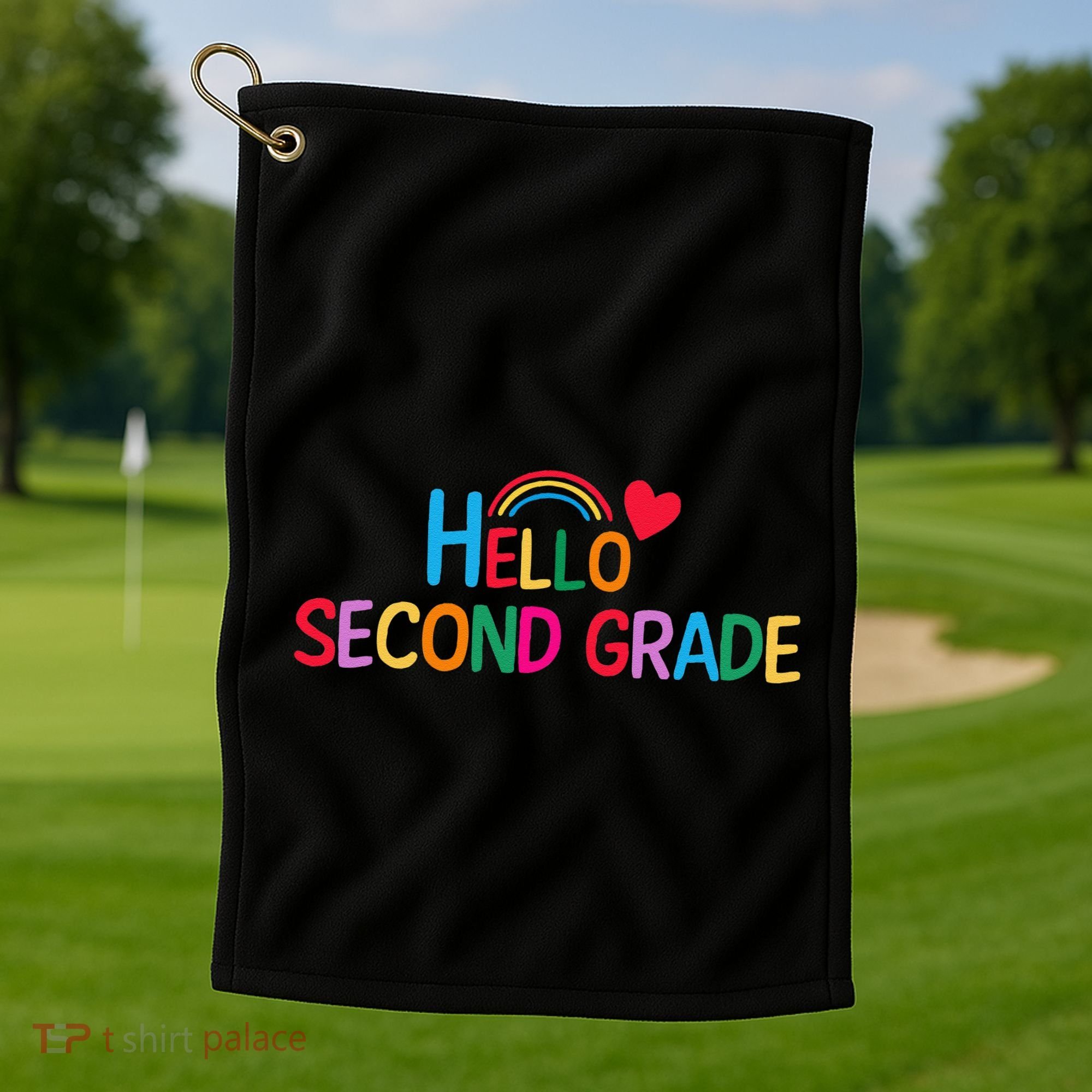 Hello Second Grade Team 2nd Grade Back To School Teacher Golf Towel