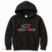 Hello Second Grade Team 2nd Grade Back To School Teacher Kids Hoodie thumb 0