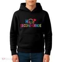 Hello Second Grade Team 2nd Grade Back To School Teacher Kids Hoodie thumb 4