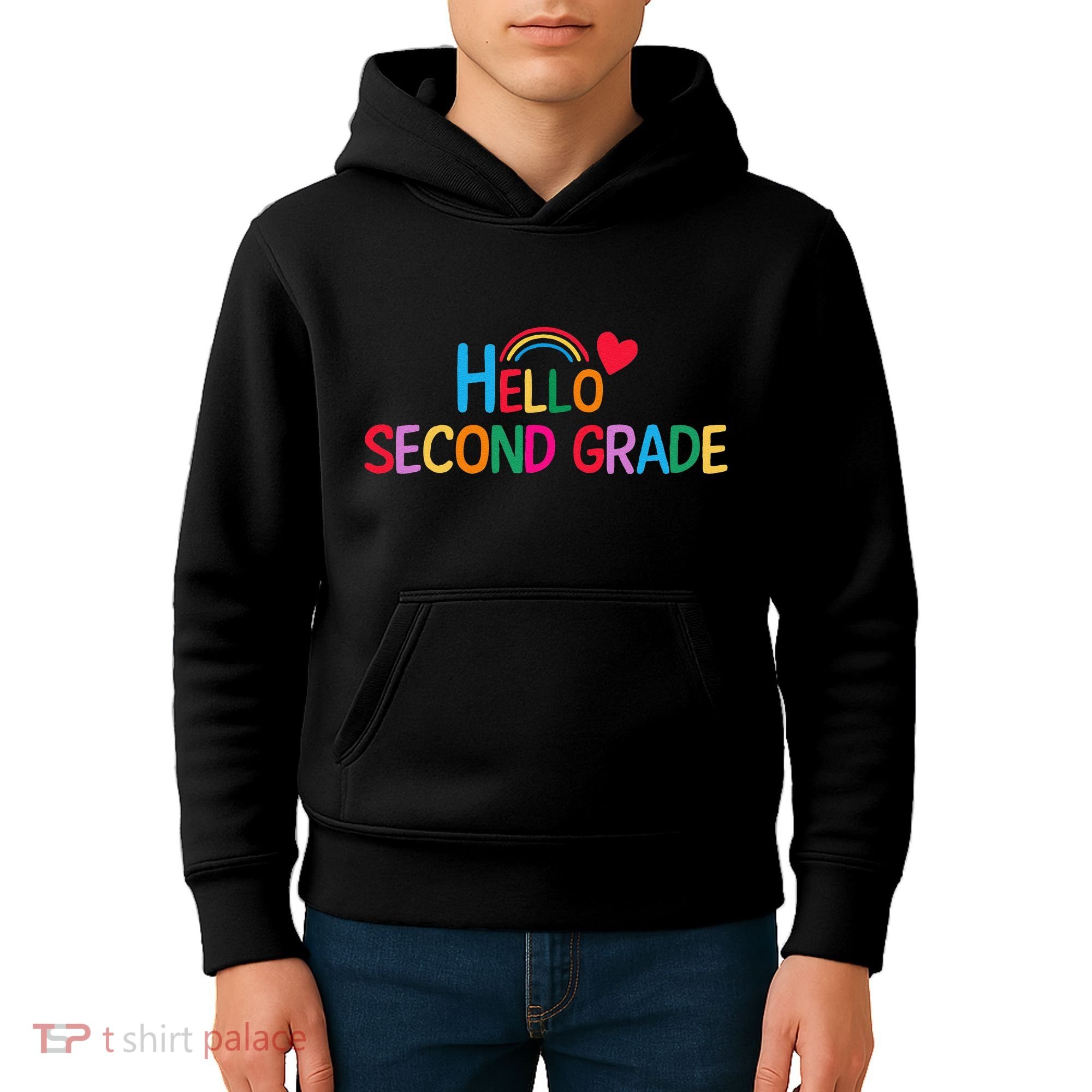 Hello Second Grade Team 2nd Grade Back To School Teacher Kids Hoodie