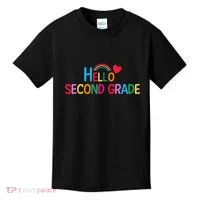 Hello Second Grade Team 2nd Grade Back To School Teacher Kids T-Shirt thumb 0