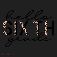 Hello Sixth Grade Leopard 6Th Grade Gift Back To School Gift Women's Sweatshirt thumb 2