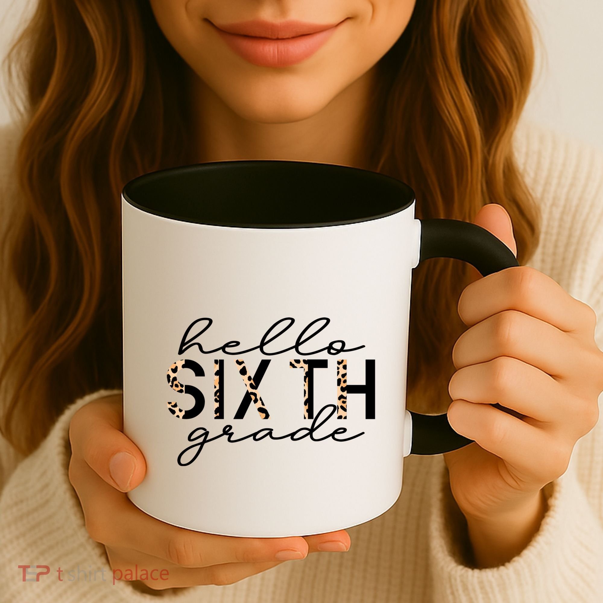 Hello Sixth Grade Leopard 6Th Grade Gift Back To School Gift Coffee Mug