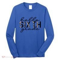 Hello Sixth Grade Leopard 6Th Grade Gift Back To School Gift Long Sleeve Shirt thumb 0
