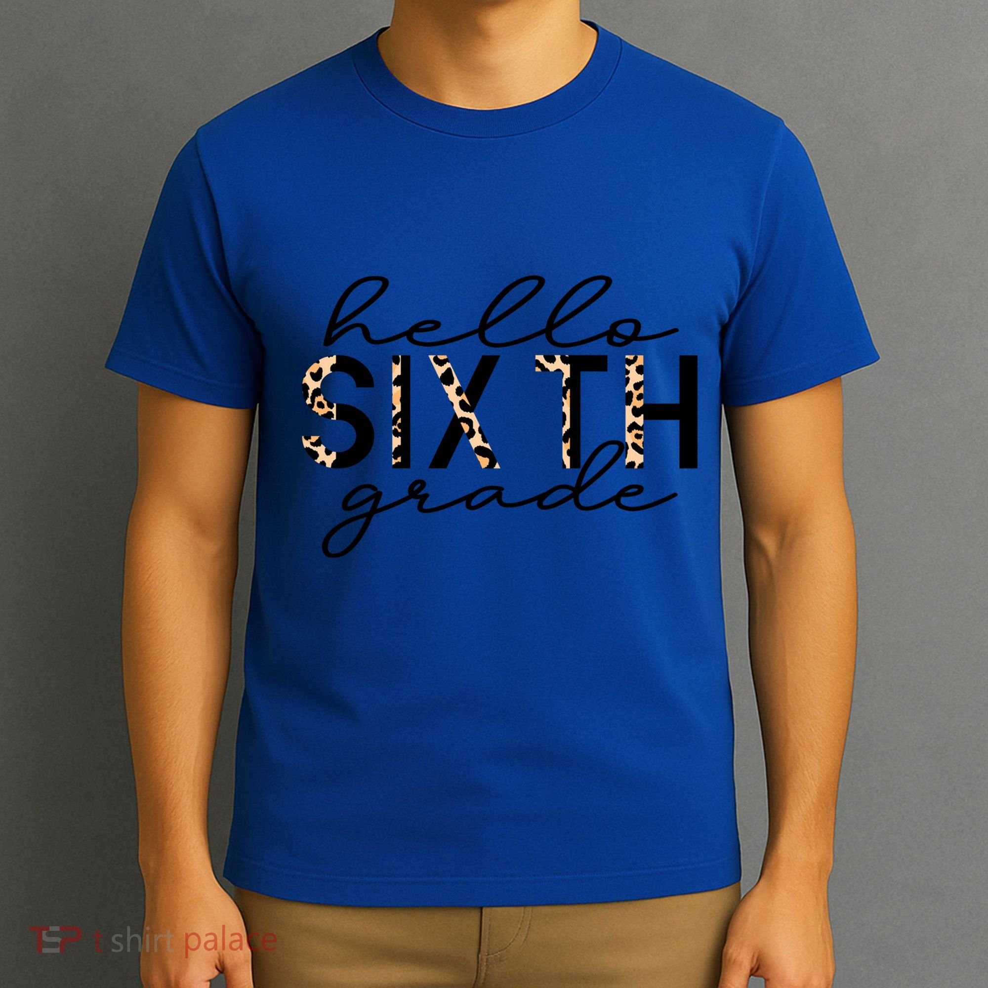 Hello Sixth Grade Leopard 6Th Grade Gift Back To School Gift T-Shirt