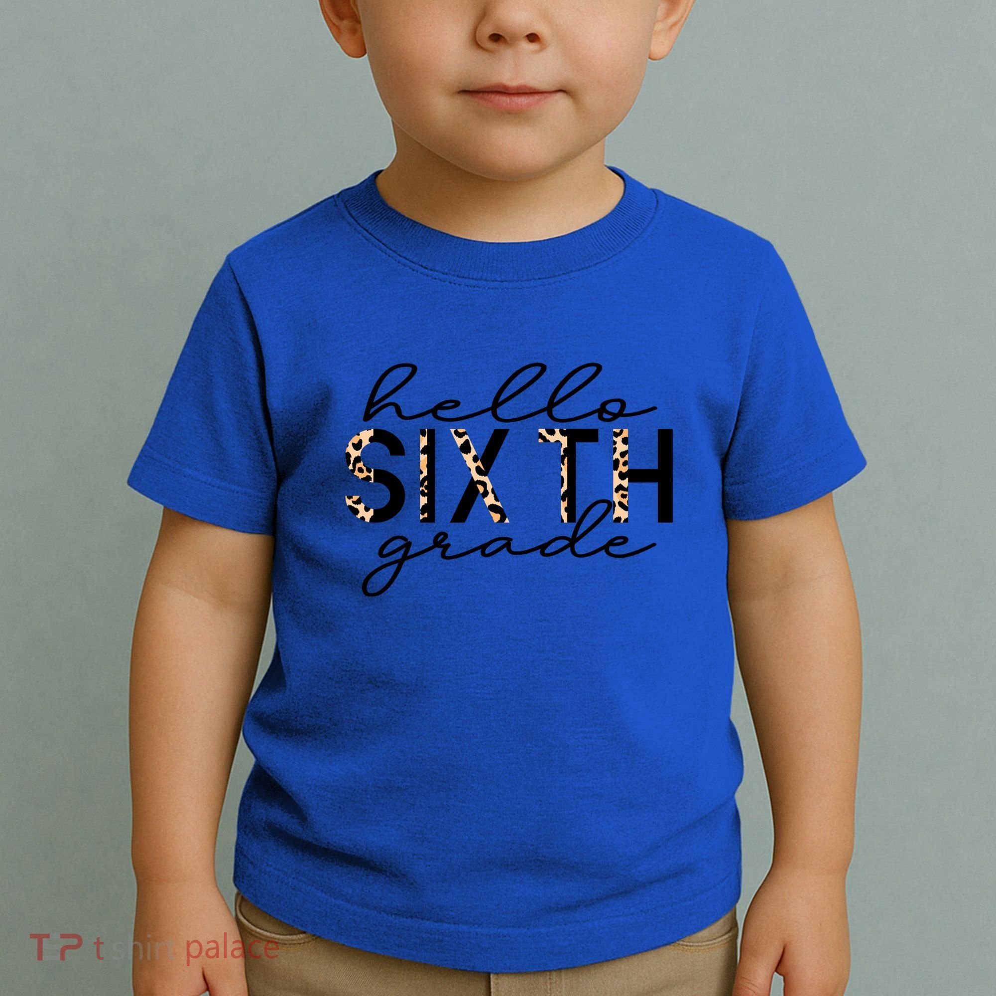 Hello Sixth Grade Leopard 6Th Grade Gift Back To School Gift Toddler T-Shirt