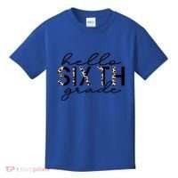 Hello Sixth Grade Leopard 6Th Grade Gift Back To School Gift Kids T-Shirt thumb 0