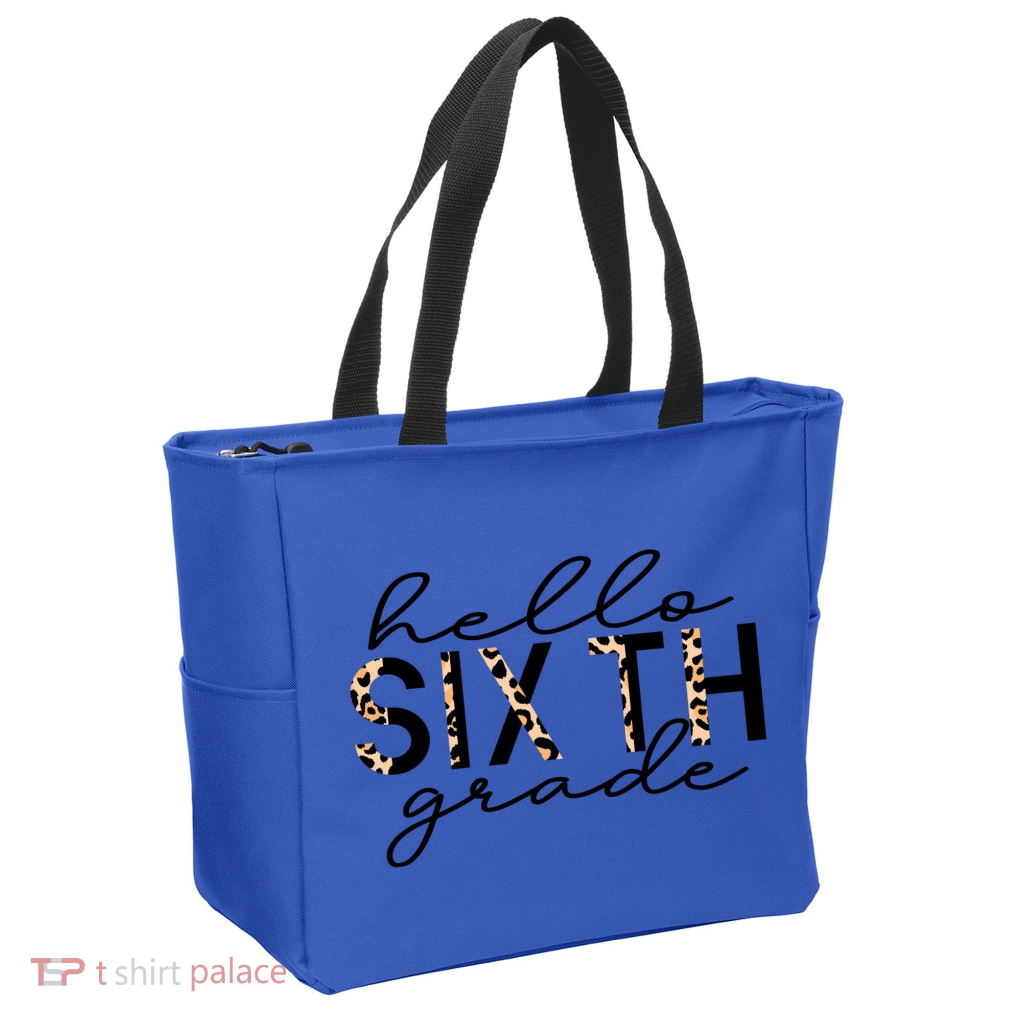 Hello Sixth Grade Leopard 6Th Grade Gift Back To School Gift Tote Bag