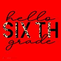Hello Sixth Grade Leopard 6Th Grade Gift Back To School Gift Santa Hat thumb 1