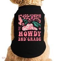 Howdy Second Grade Western Cowgirls 2nd Grade Squad Teacher Doggie Tank thumb 0