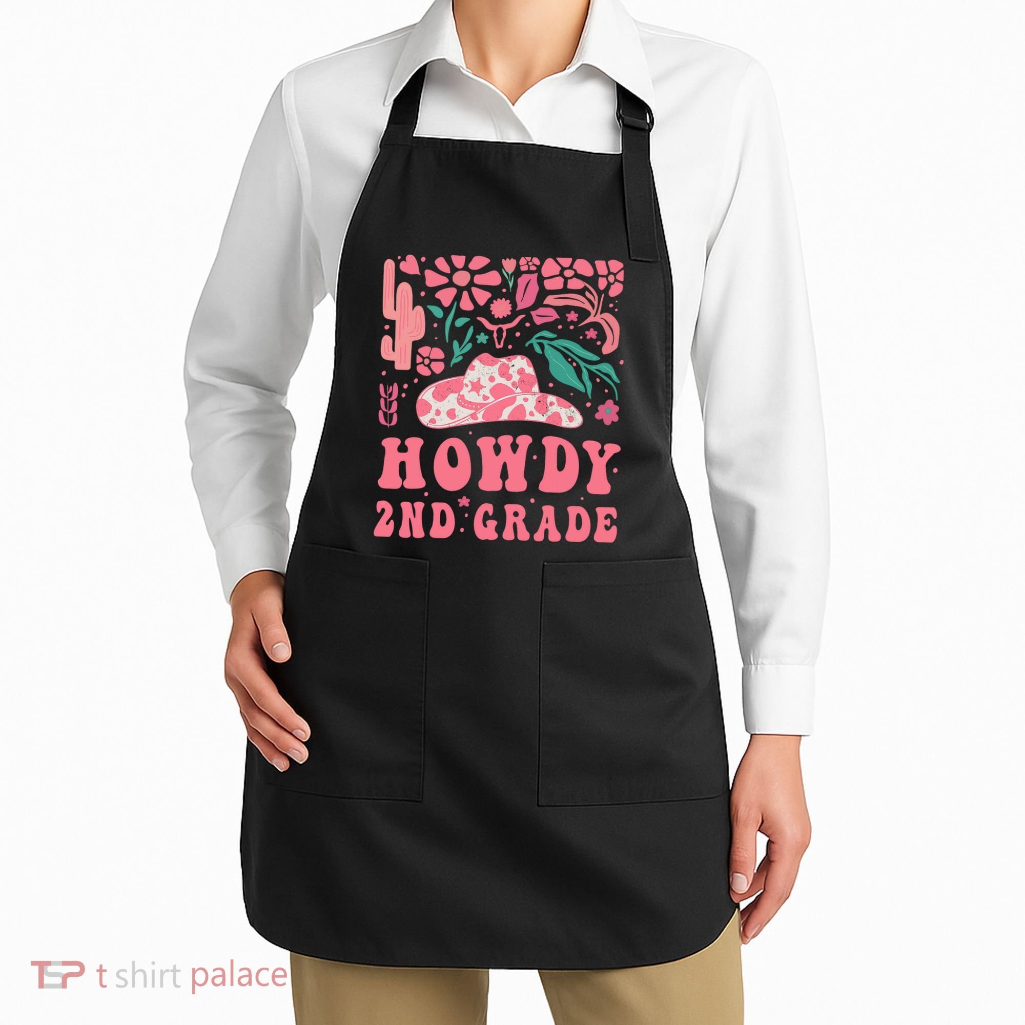 Howdy Second Grade Western Cowgirls 2nd Grade Squad Teacher Apron