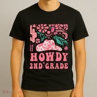 Howdy Second Grade Western Cowgirls 2nd Grade Squad Teacher T-Shirt thumb 3