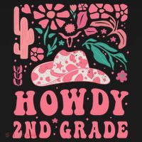 Howdy Second Grade Western Cowgirls 2nd Grade Squad Teacher Women's Hoodie thumb 2
