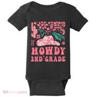Howdy Second Grade Western Cowgirls 2nd Grade Squad Teacher Baby Bodysuit thumb 0