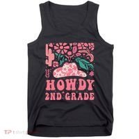 Howdy Second Grade Western Cowgirls 2nd Grade Squad Teacher Tank Top thumb 0