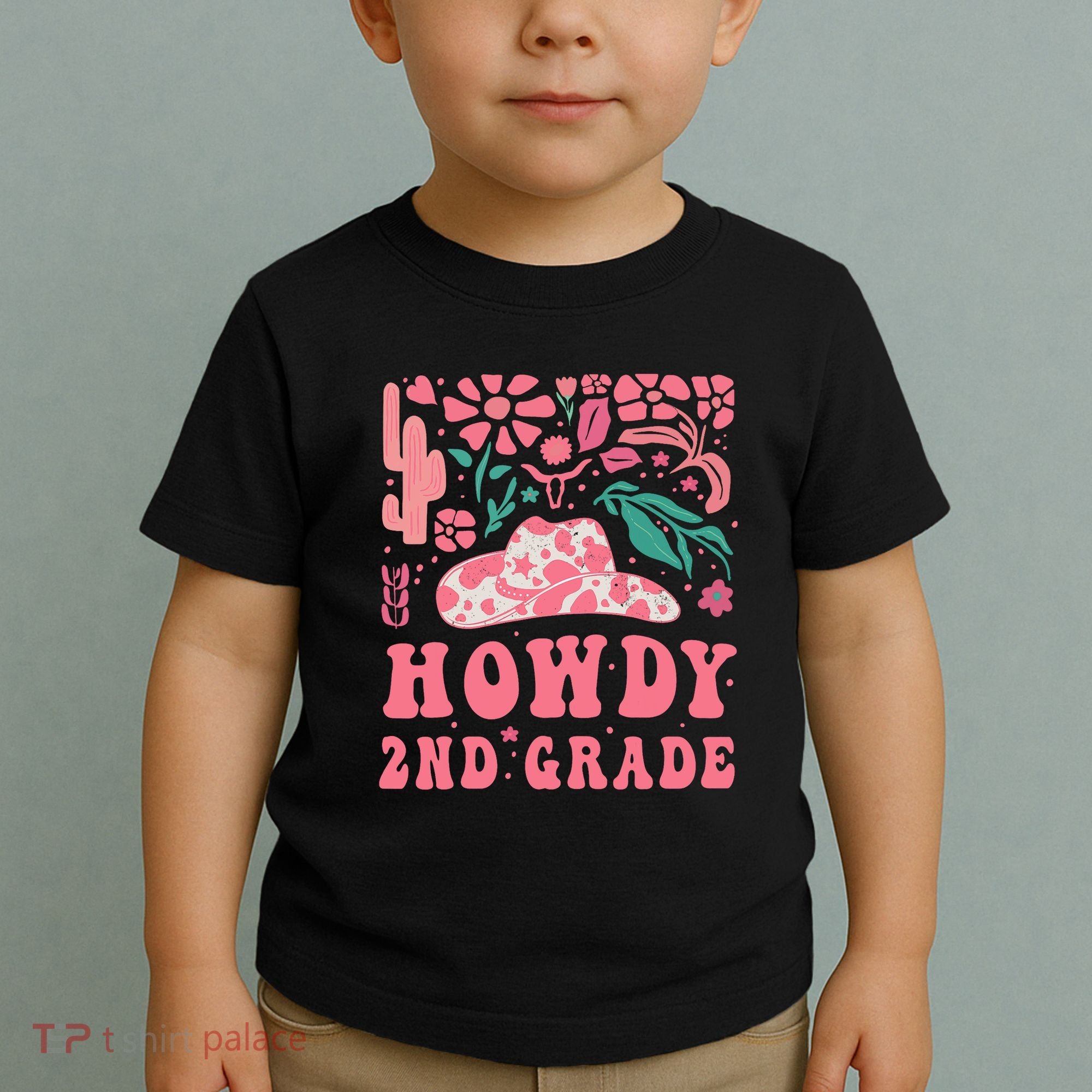 Howdy Second Grade Western Cowgirls 2nd Grade Squad Teacher Toddler T-Shirt