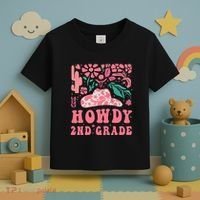 Howdy Second Grade Western Cowgirls 2nd Grade Squad Teacher Toddler T-Shirt thumb 3