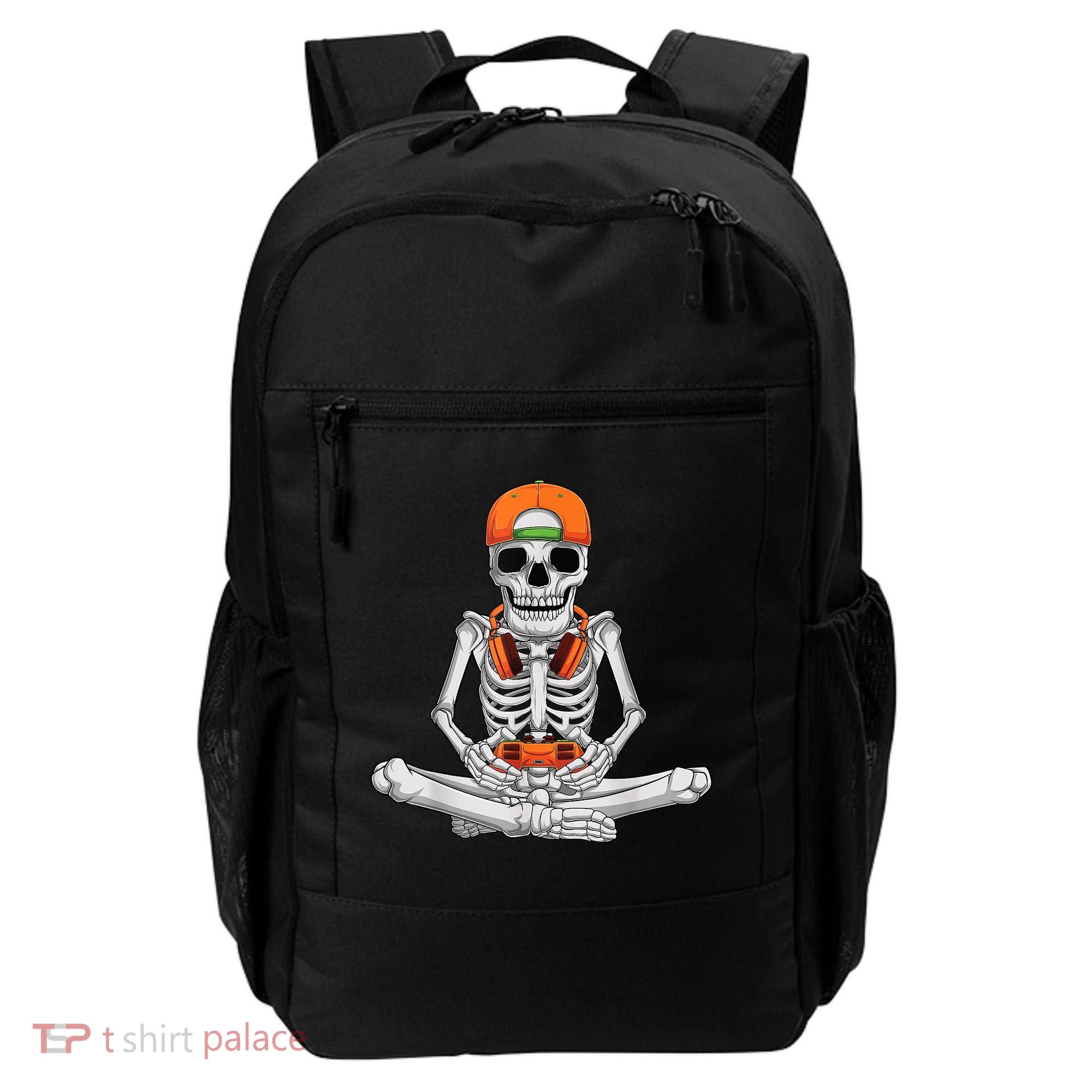 Halloween Skeleton Gamer Video Gaming Boys Backpack