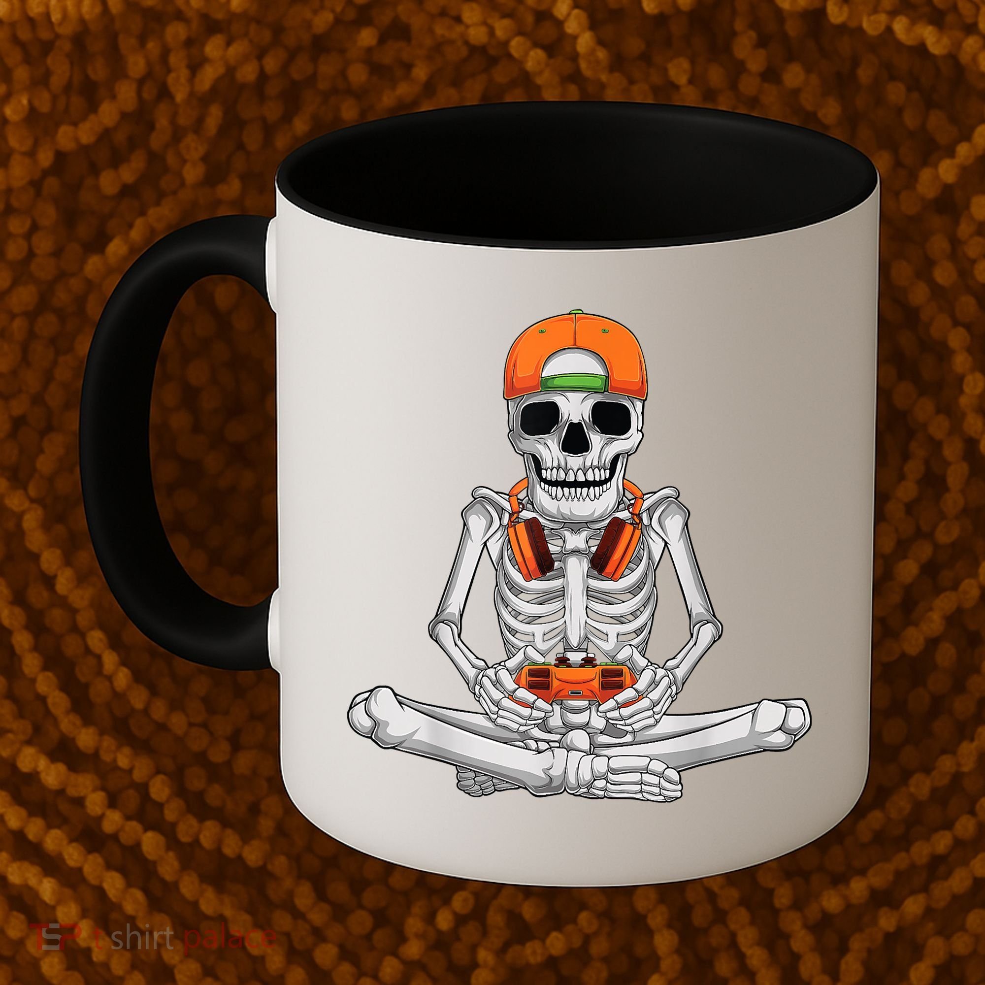 Halloween Skeleton Gamer Video Gaming Boys Coffee Mug