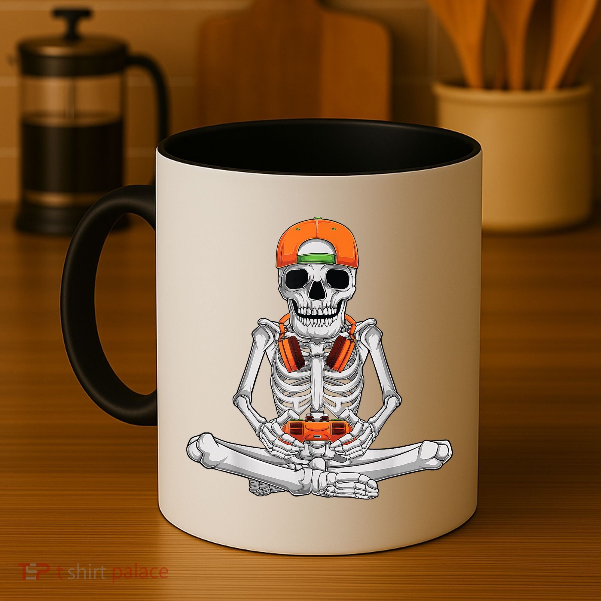 Halloween Skeleton Gamer Video Gaming Boys Coffee Mug