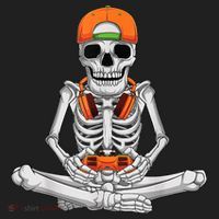 Halloween Skeleton Gamer Video Gaming Boys Beanie thumb 2