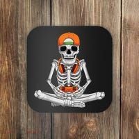 Halloween Skeleton Gamer Video Gaming Boys Coaster thumb 0