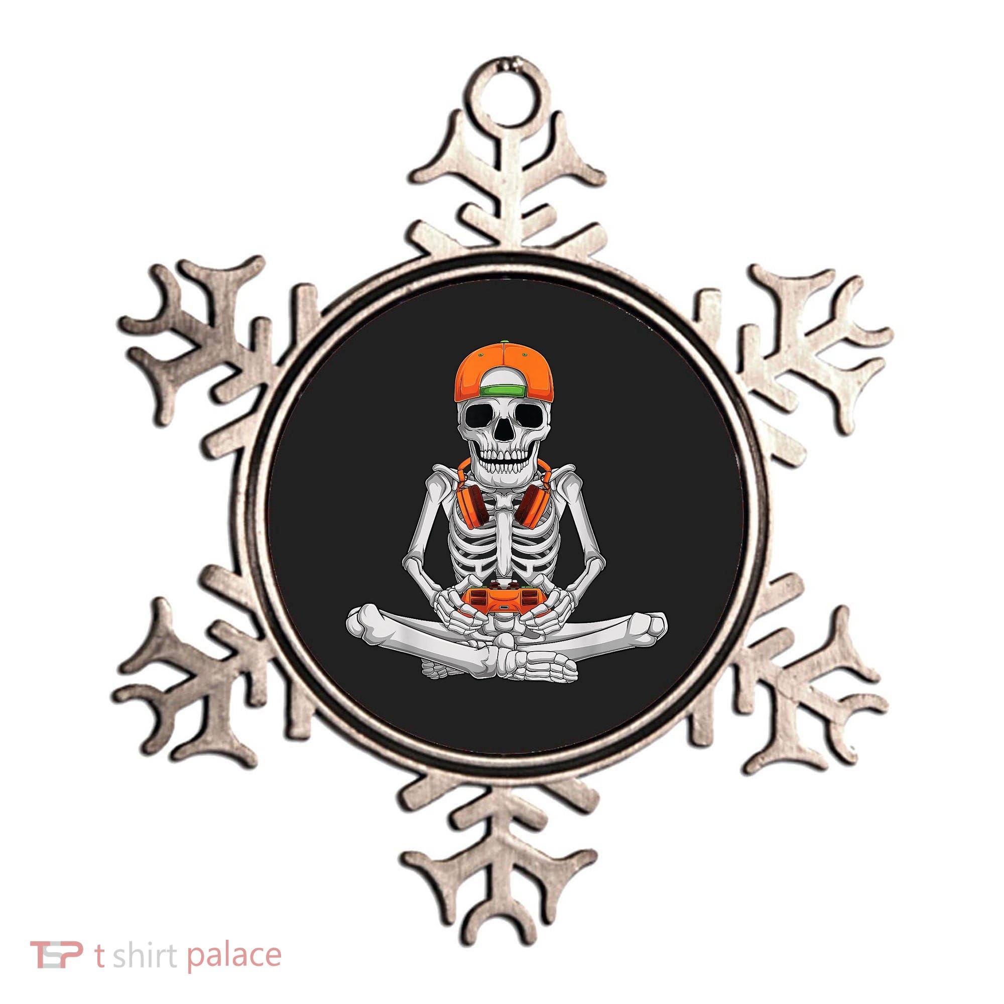 Halloween Skeleton Gamer Video Gaming Boys Ornament